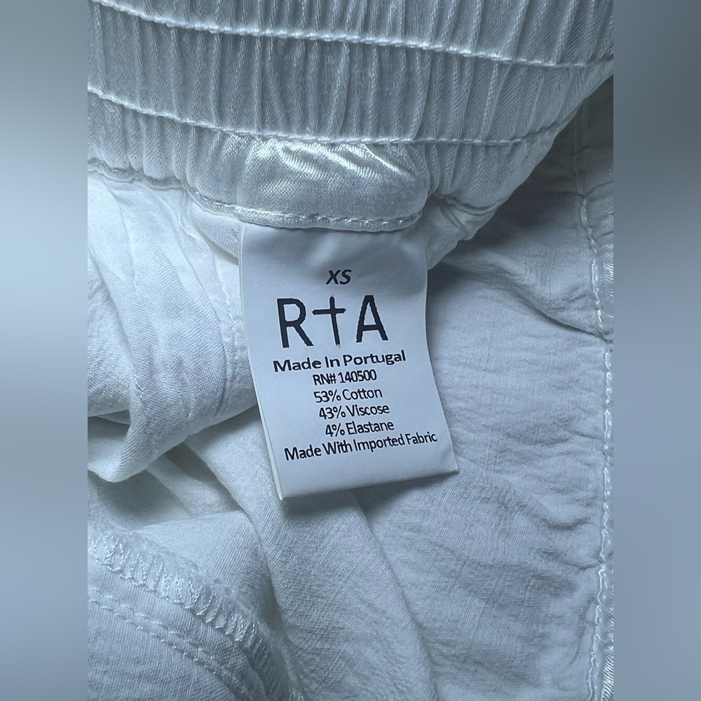 RtA Women's Finn Cropped White Jogger Pants,Zipper Pocket,XS,Great Condition - Picture 7 of 7